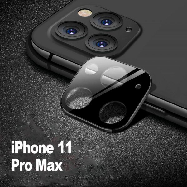 Wholesale iPhone 11 Pro (5.8in) / iPhone 11 Pro Max (6.5) Camera Lens HD Tempered Glass Protector (Black Edge)